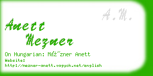 anett mezner business card